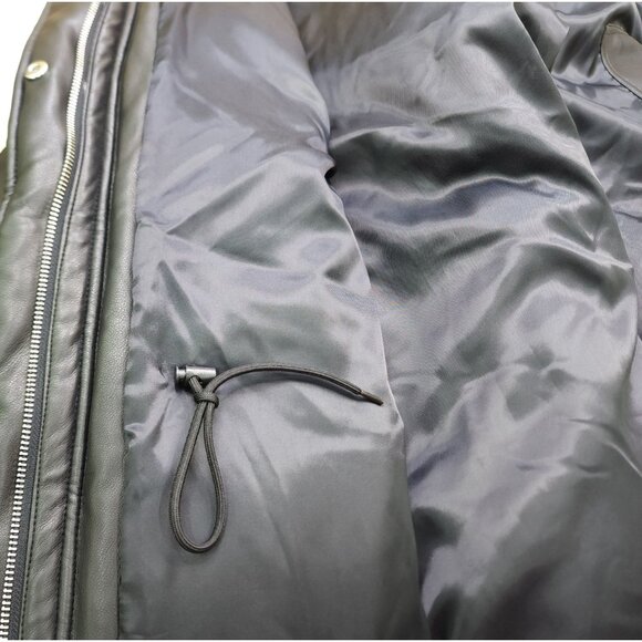 Abercrombie & Fitch Ultra Collection XXL Vegan Leather Coat Jacket 45" Long - Picture 11 of 16